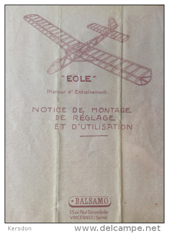 Plan De Construction - Eole - Balsamo - Avions