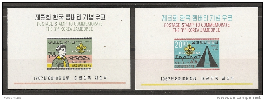 SCOUTS - COREA DEL SUR 1967 - Yvert #H138/39 - MNH ** - Corea Del Sur