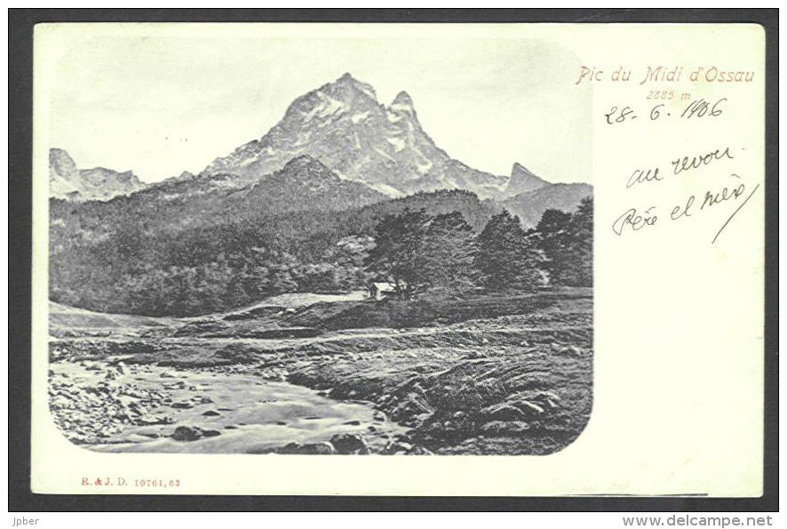 France - CF013 - CP Pic Du Midi D´Ossau (2 Scan) - Timbre Type Blanc 111 1A - Sonstige & Ohne Zuordnung