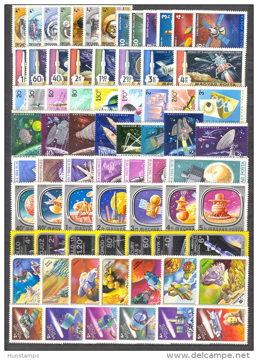 Hungary 1964-1986. Space Stamp Collection With Betters, 10 Complete Sets MNH (**) - Collections