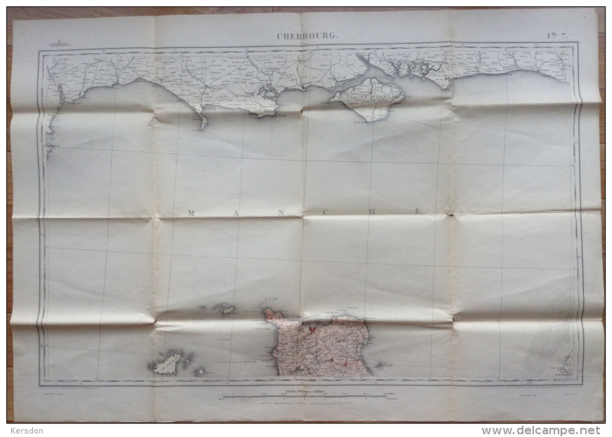 Carte Cherbourg - RARE - Kaarten & Atlas