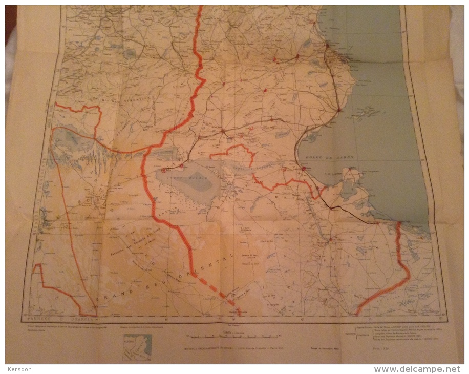 Carte De Tunis Sfax 60x80 - RARE - Maps/Atlas