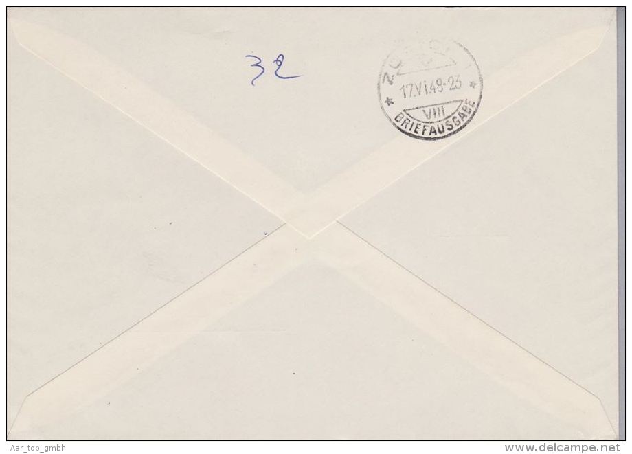 Schweiz Pro Patria 1948-06-15 Bern Ausgabetag Bedarfs-R-Brief - Brieven En Documenten