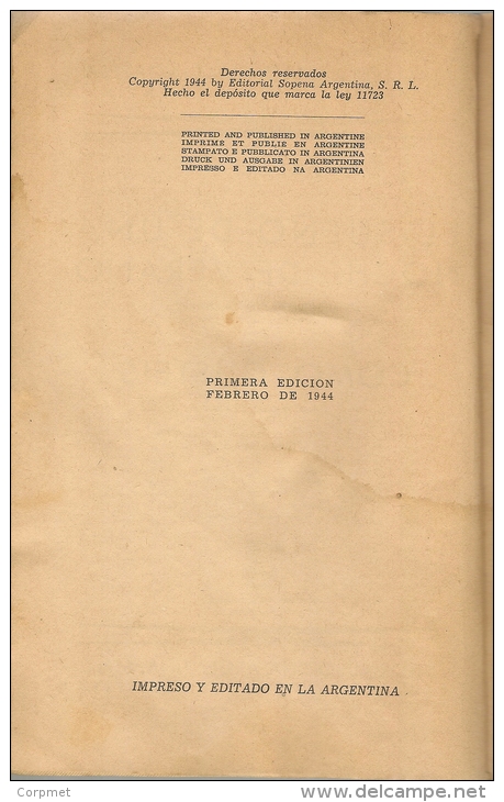 1944 PRIMERIA EDICION - FIRST EDITION -  SHAKESPEARE - EL SUEÑO DE UNA NOCHE DE VERANO Y COMO GUSTEIS - Editorial SOPENA - Littérature