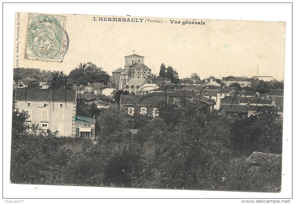 L'Herbenault (85) :  Vue Générale Sur Le Quartier De L'église En 1907. - L'Hermenault