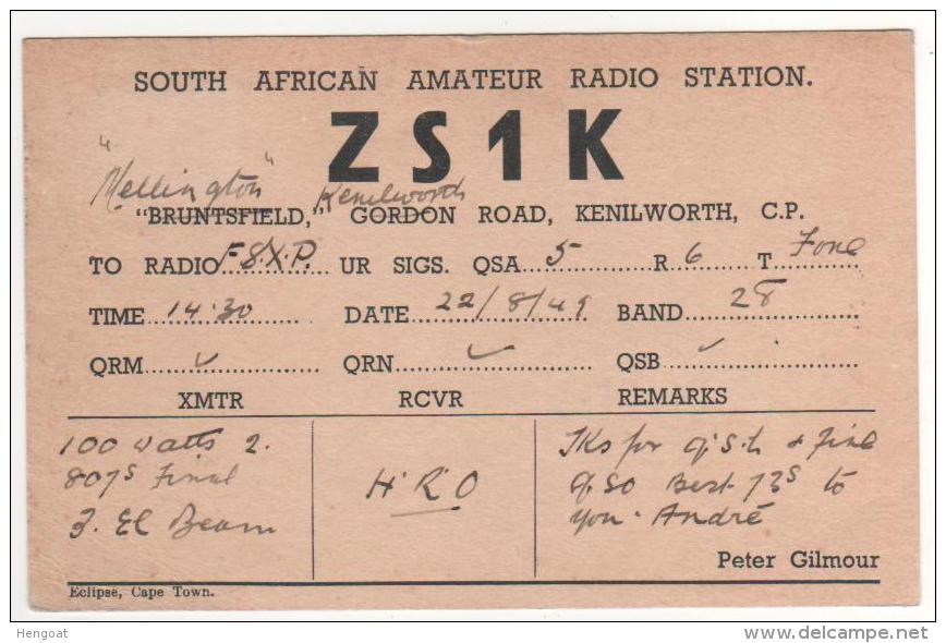 Timbre Sur Carte Radio Amateur Du 8 II 1950 , 2 Scans - Covers & Documents