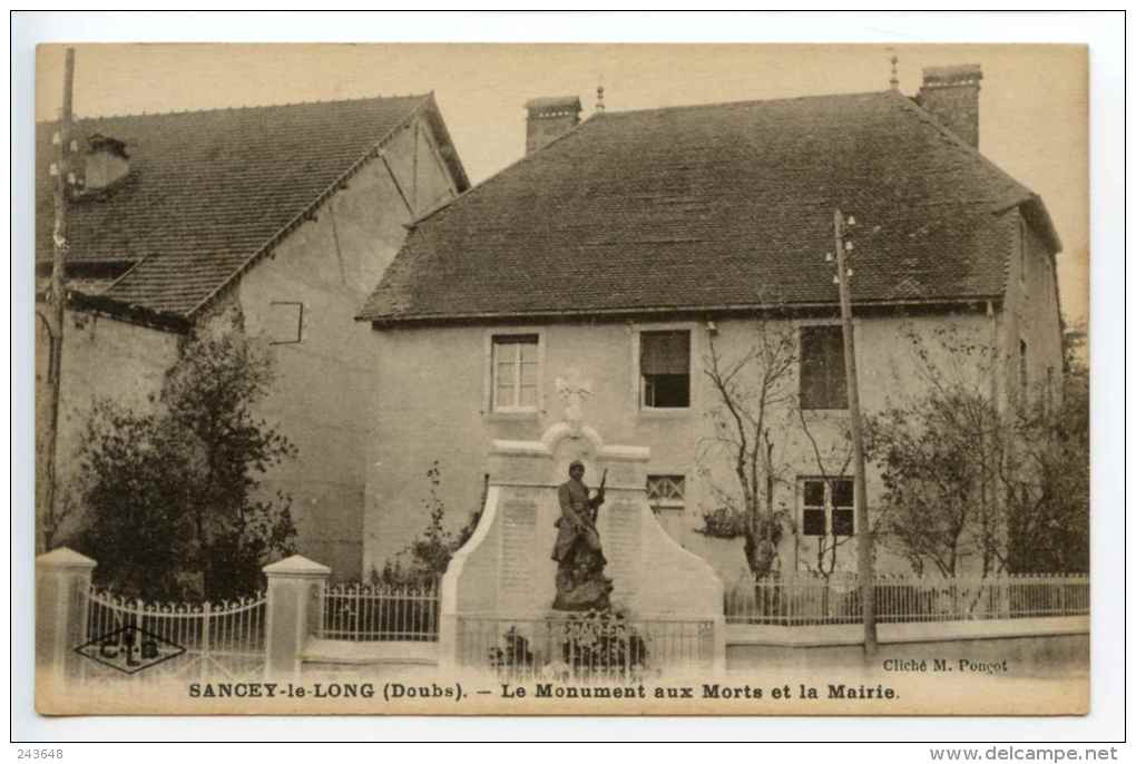 Sancey Le Long- Le Monument Aux Morts Et La Mairie - Other & Unclassified