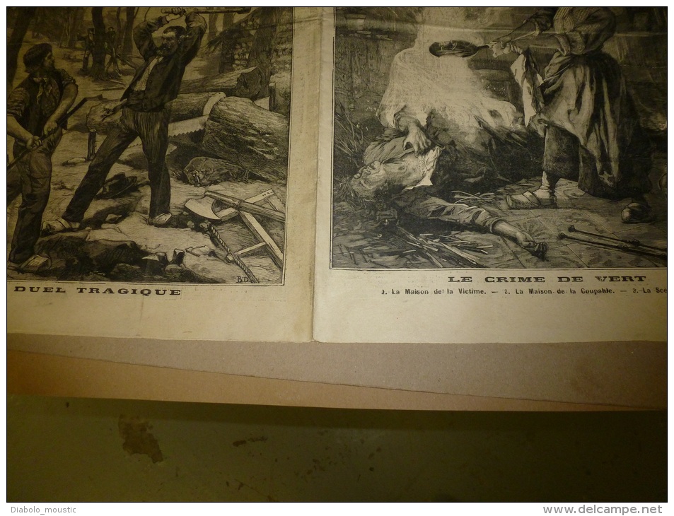 1898  LE PETIT PARISIEN : Le Crime De Vert à 5km De Mantes , Assassinée Et Brûlée; Un Duel A La Hache ...tragique; - Le Petit Parisien