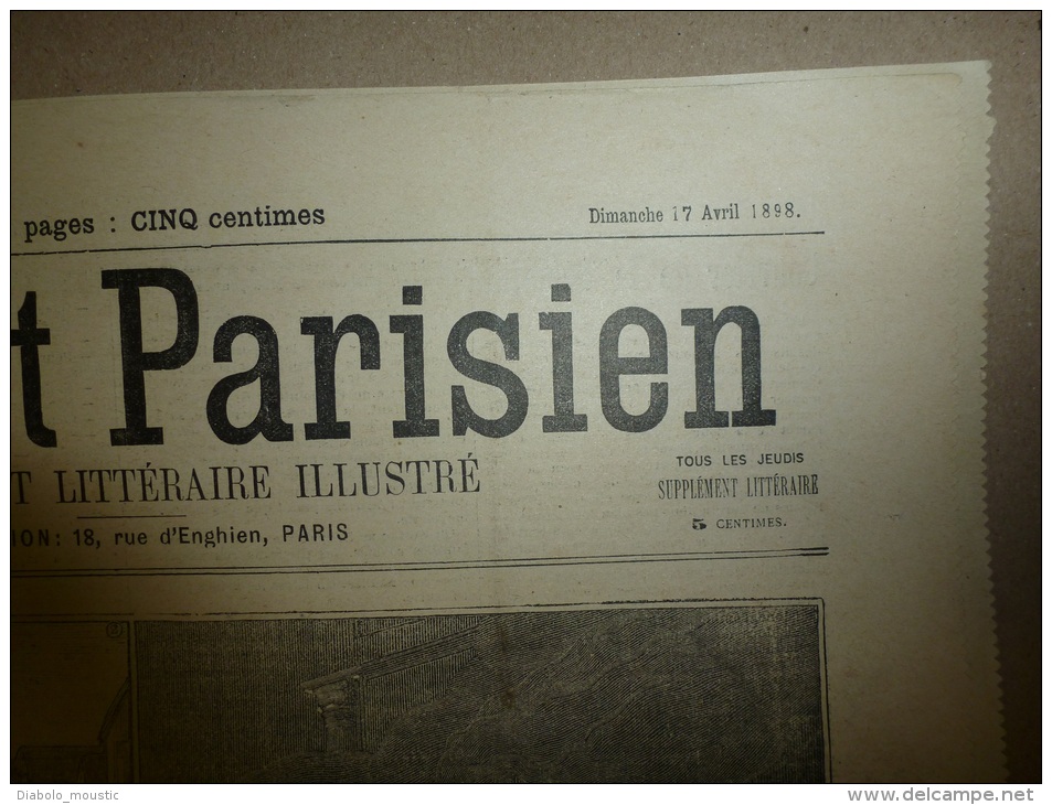 1898  LE PETIT PARISIEN : Le Crime De Vert à 5km De Mantes , Assassinée Et Brûlée; Un Duel A La Hache ...tragique; - Le Petit Parisien