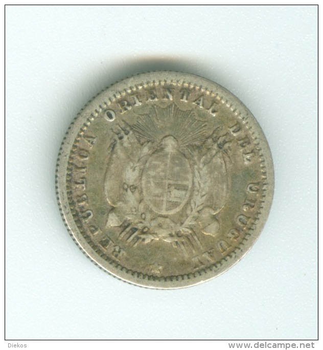 Uruguay 10 Centimos  1877 Silber     #m73 - Uruguay