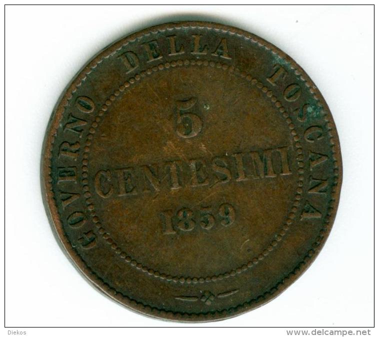 Italien Toskana 1859 5 Centesimi   #m81 - Tuscan