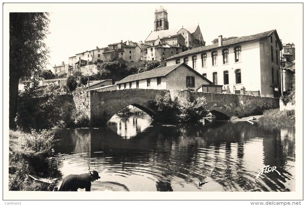 BELLAC VIEUX PONT SUR LE VINCOU ET L'EGLISE 87 - Bellac