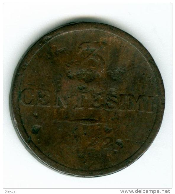 Italien Lombardei Venetien 3 Cent  1822 Cu   #m84 - Lombardien-Venezia