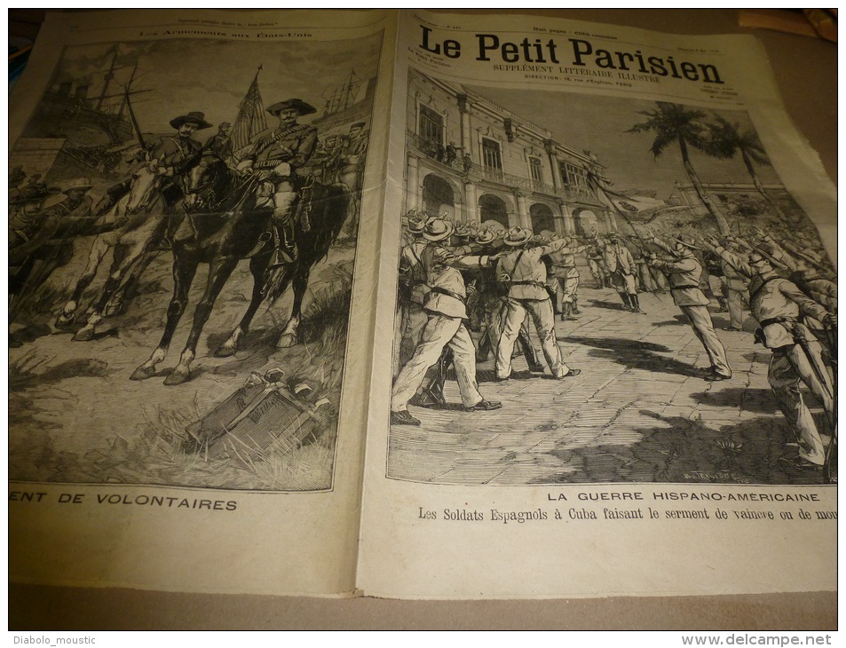 1898  LE PETIT PARISIEN :  La Guerre Hispano-Américaine ; Le Corsaire SURCOUF "La Confiance"  Et La Prise Du KENT ; - Le Petit Parisien