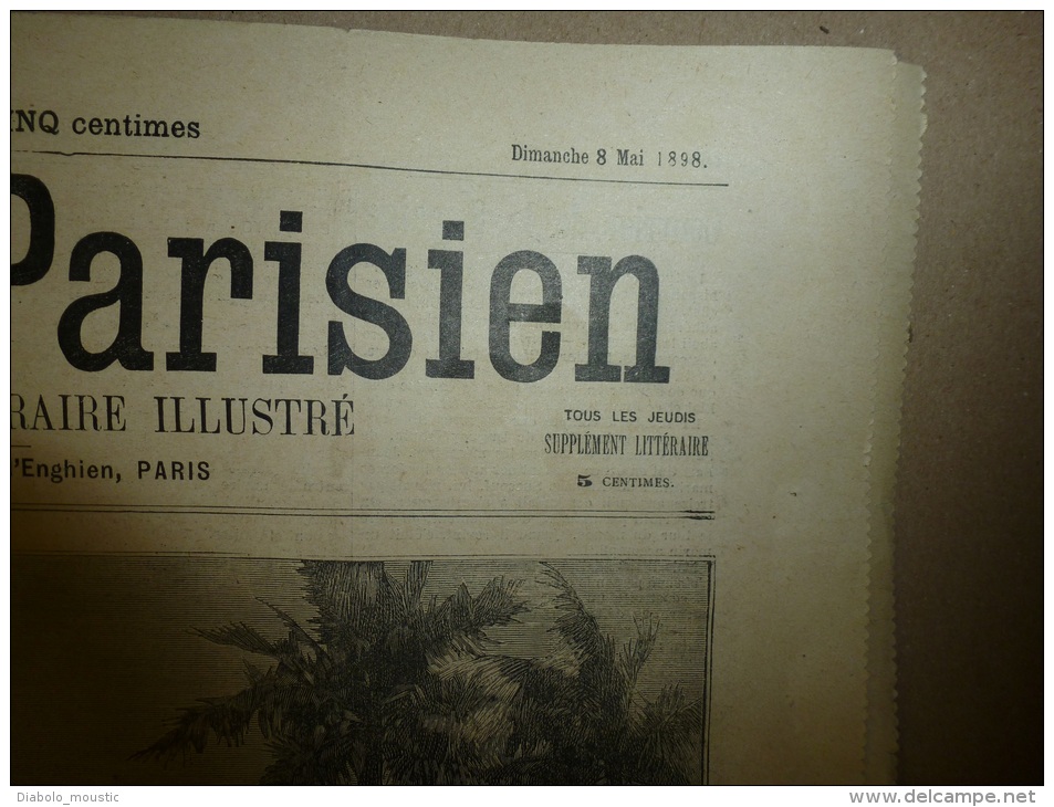 1898  LE PETIT PARISIEN :  La Guerre Hispano-Américaine ; Le Corsaire SURCOUF "La Confiance"  Et La Prise Du KENT ; - Le Petit Parisien