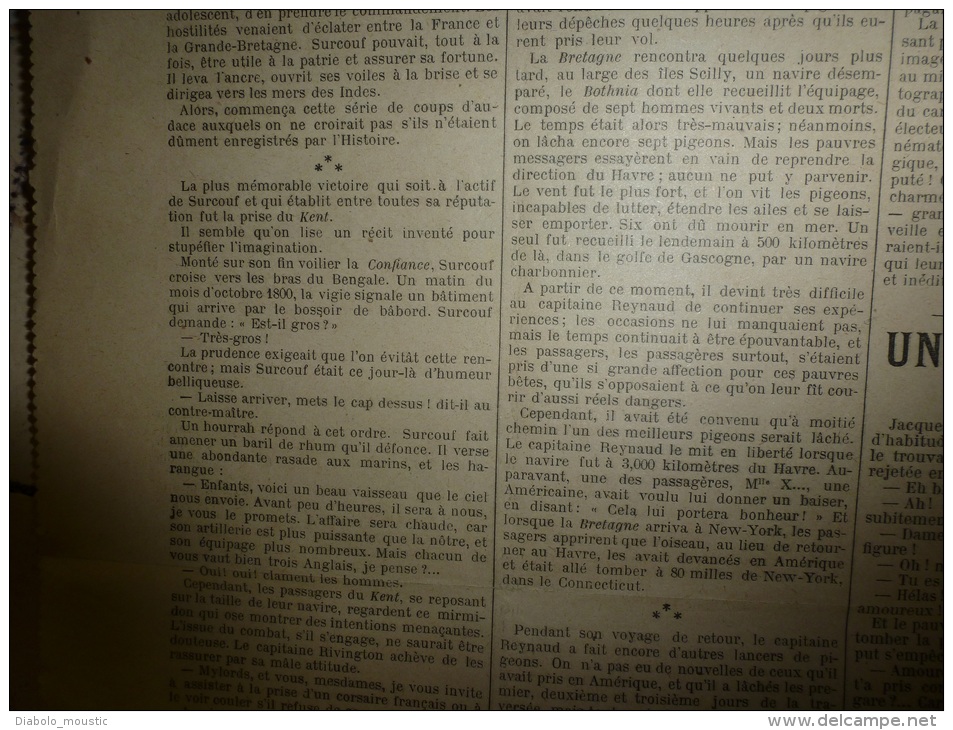 1898  LE PETIT PARISIEN :  La Guerre Hispano-Américaine ; Le Corsaire SURCOUF "La Confiance"  Et La Prise Du KENT ; - Le Petit Parisien