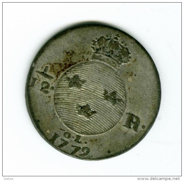 Schweden  1/12 Riksdaler  1779 Silber      #m89 - Schweden