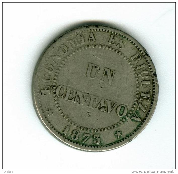 Chile  1 Centavo 1873   #m99 - Chile