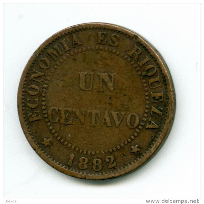 Chile  1 Centavo 1882   #m100 - Chile