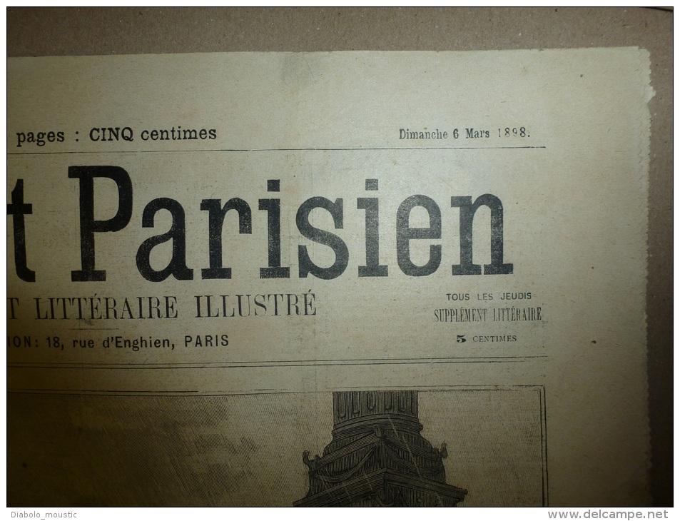 1898  LE PETIT PARISIEN :Panatteria En Sicile; 24 Février 1848 (cinquantenaire); - Le Petit Parisien