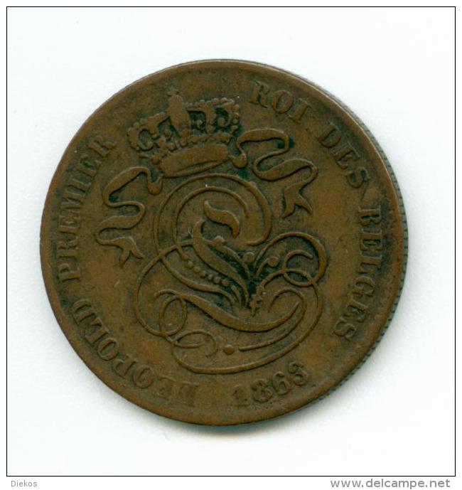 Belgien 2 Cent 1863    #m107 - 2 Centimes