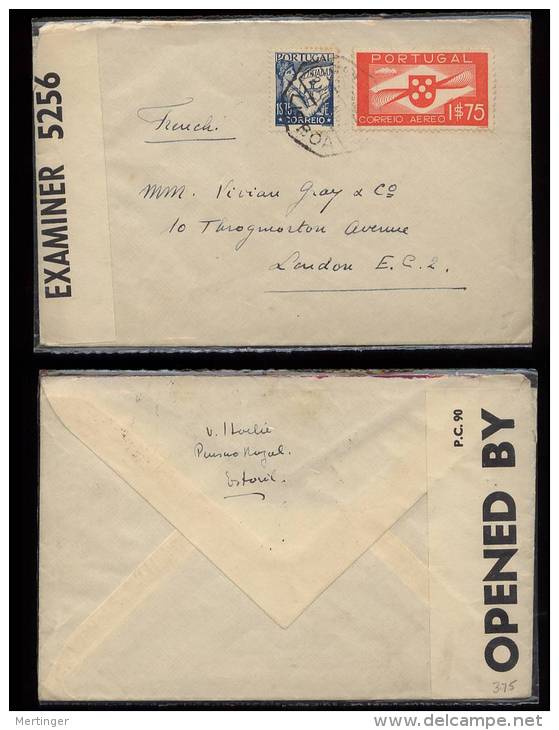Portugal 1940 Censor Cover To LONDON - Covers & Documents