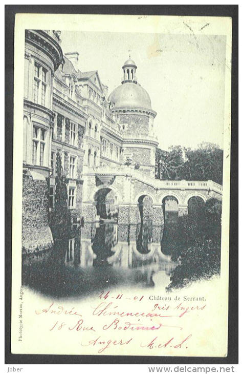 France - CF043 - 2 Scan CP Château De Serrant - Verso Timbre Type Blanc 111 1A - Sonstige & Ohne Zuordnung