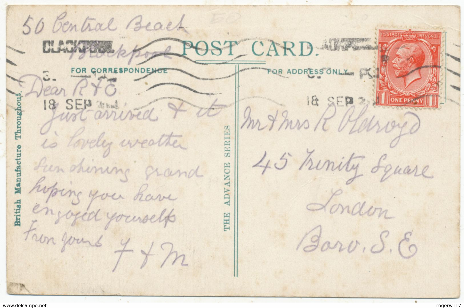 Storm At Blackpool, 1920s Postcard - Blackpool