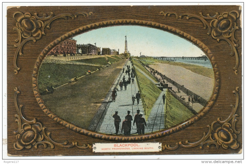 Blackpool, North Promenade, Looking South, 1910 Postcard - Blackpool