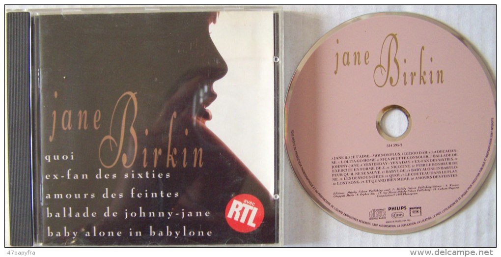 Jane BIRKIN GAINSBOURG CD 20 Titres Jane B / Si ça Peut Te Consoler Comme Neuf - Disco, Pop