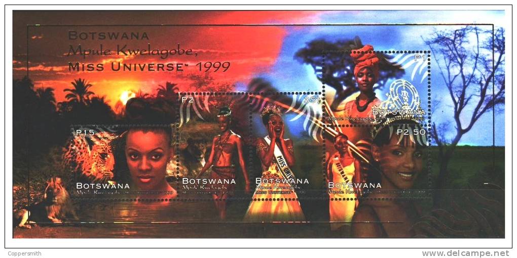 (178-179) Botswana   Miss Universe / Women / Femmes / Frauen  ** / Mnh  Michel 684-88 + BL 31 - Botswana (1966-...)