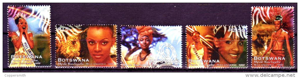 (178-179) Botswana   Miss Universe / Women / Femmes / Frauen  ** / Mnh  Michel 684-88 + BL 31 - Botswana (1966-...)