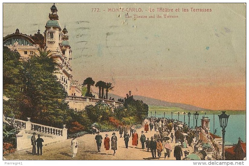 CPA-1922-MONACO-MONTE-CARLO-THEATRE Et Les TERRASSES-BE - Opera House & Theather