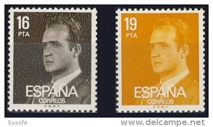 España 1980 Edifil 2558/9 Sellos * D. Juan Carlos I Efigie Del Rey Michel 2450/1x Yvert 2204/5 Spain Stamps Timbre - Nuevos
