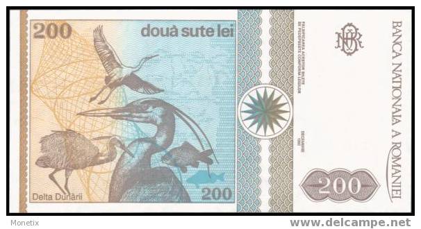 Romania #100-C, 200 Lei, 1992, UNC / NEUF - Rumania