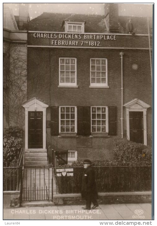 (248) Old Postcard / Carte Ancienne - UK - Portsmouth Charles Dicken's Birthplace - Portsmouth