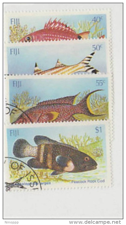 Fiji-1985 Water Fishes Used Set - Fishes