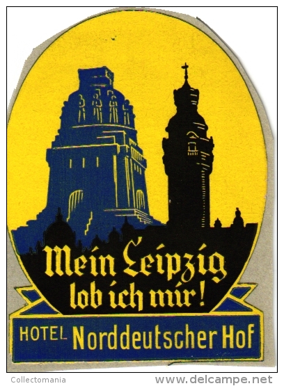 9 Hotel Labels Deutschland Allemagne Duitsland Munchen Deutcher Kaiser Raab Mein Leipzig Lob Ich Mir -Bahnhof Koln - Hotel Labels