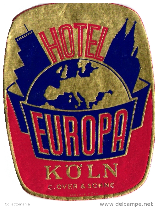 9 Hotel Labels Deutschland Allemagne Duitsland Munchen Deutcher Kaiser Raab Mein Leipzig Lob Ich Mir -Bahnhof Koln - Hotel Labels