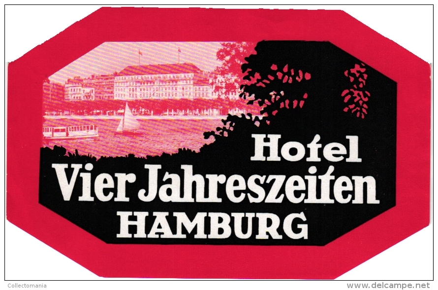 10 Hotel Labels Deutschland Allemagne Duitsland Frankfurt National Krefeld Schucht Wiesbaden Schwarzer Bock Koln Windsor - Hotel Labels