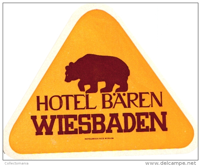 10 Hotel Labels Deutschland Allemagne Duitsland Frankfurt National Krefeld Schucht Wiesbaden Schwarzer Bock Koln Windsor - Hotel Labels