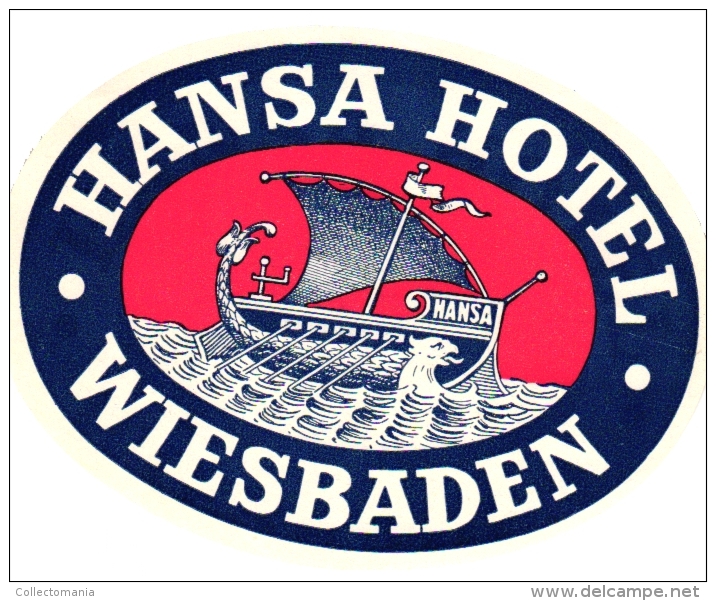 10 Hotel Labels Deutschland Allemagne DuitslanGloria Mannheim Nizza Wiesbaden Taunus Hansa Solitude Stuttgart Ravensburg - Hotelaufkleber