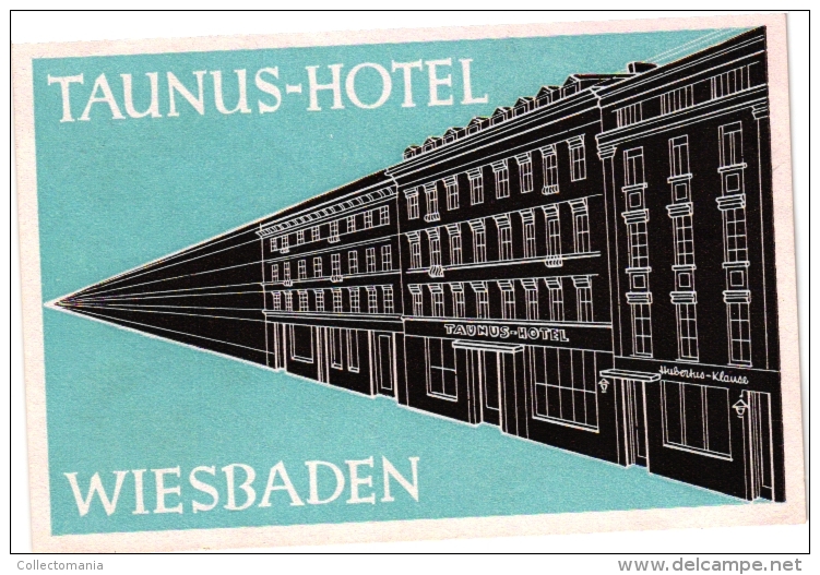 10 Hotel Labels Deutschland Allemagne DuitslanGloria Mannheim Nizza Wiesbaden Taunus Hansa Solitude Stuttgart Ravensburg - Hotel Labels