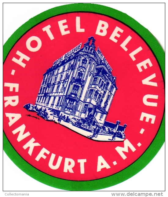 10 Hotel labels Deutschland Allemagne Duitsland Mannheimerhof Frankfurterhof  Europaischerhof Heidelberg Eichholz -