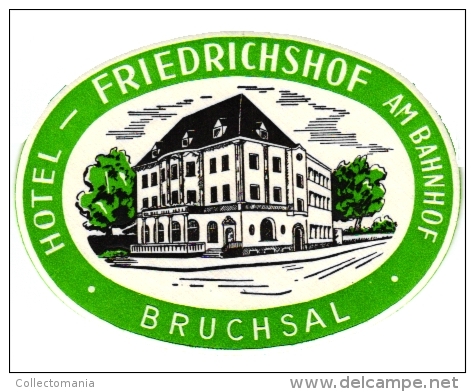 10 Hotel Labels , Etiketten Eutschkand Duitsland Germany   Huss  Lahn Bochum Bernkastel Mosel Iserlohn -adenweiler Baden - Hotel Labels