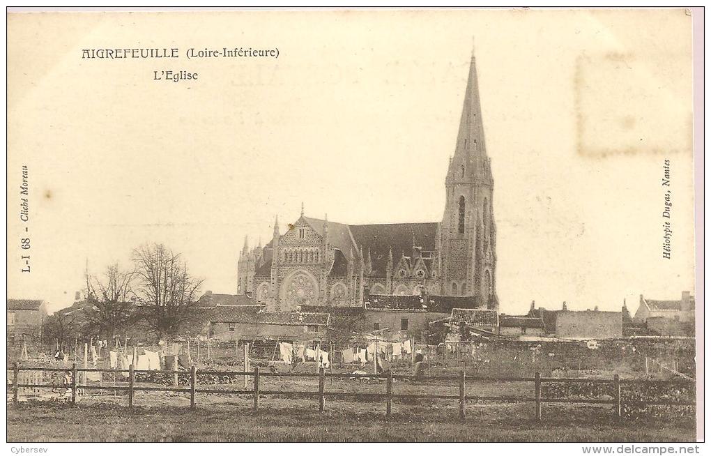 AIGREFEUILLE - L'Eglise - Dos Non Divisé Vierge - Aigrefeuille-sur-Maine