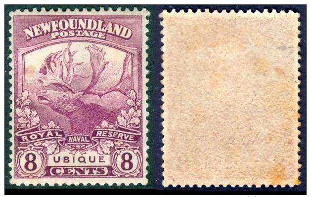 NEWFOUNDLAND 1919 Newfoundland Contingent. Caribou 8c. Bright Magenta, VF MVLH - 1908-1947