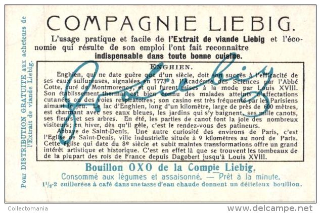 50 oude chromos  Liebig MEAT EXTRACT van vóór de eerste oorlog, allemaal potjes, goede staat,  alle onderwerpen