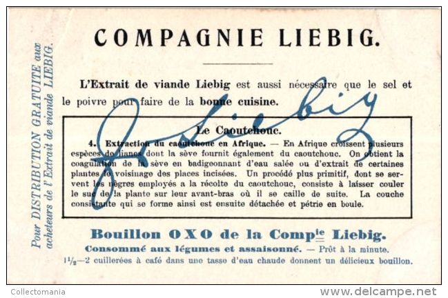 50 oude chromos  Liebig MEAT EXTRACT van vóór de eerste oorlog, allemaal potjes, goede staat,  alle onderwerpen