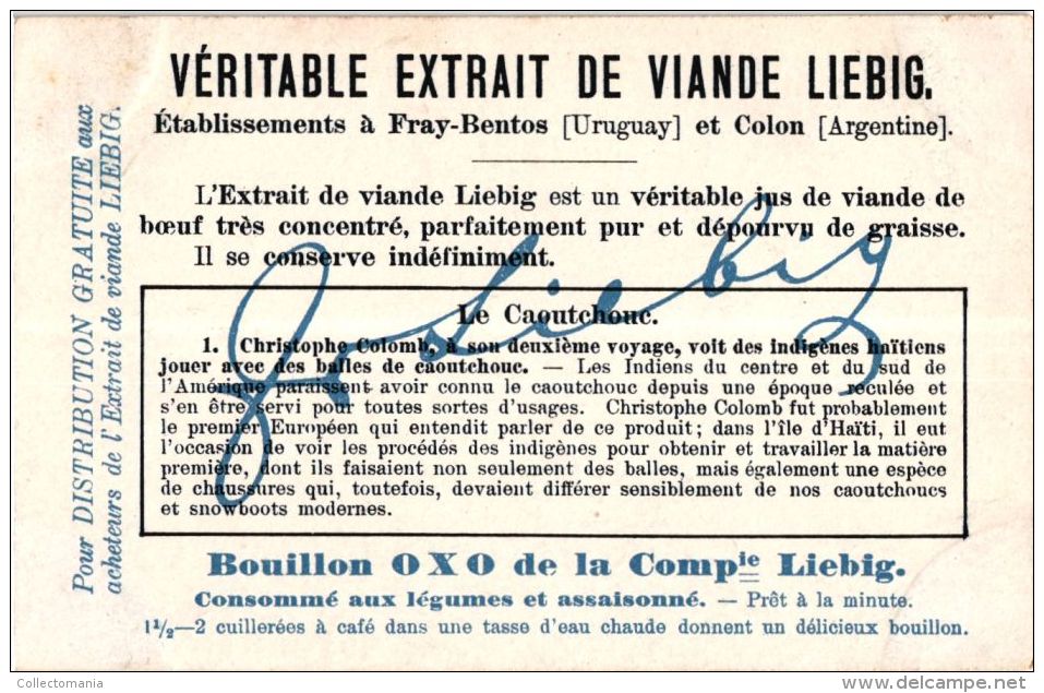 50 oude chromos  Liebig MEAT EXTRACT van vóór de eerste oorlog, allemaal potjes, goede staat,  alle onderwerpen